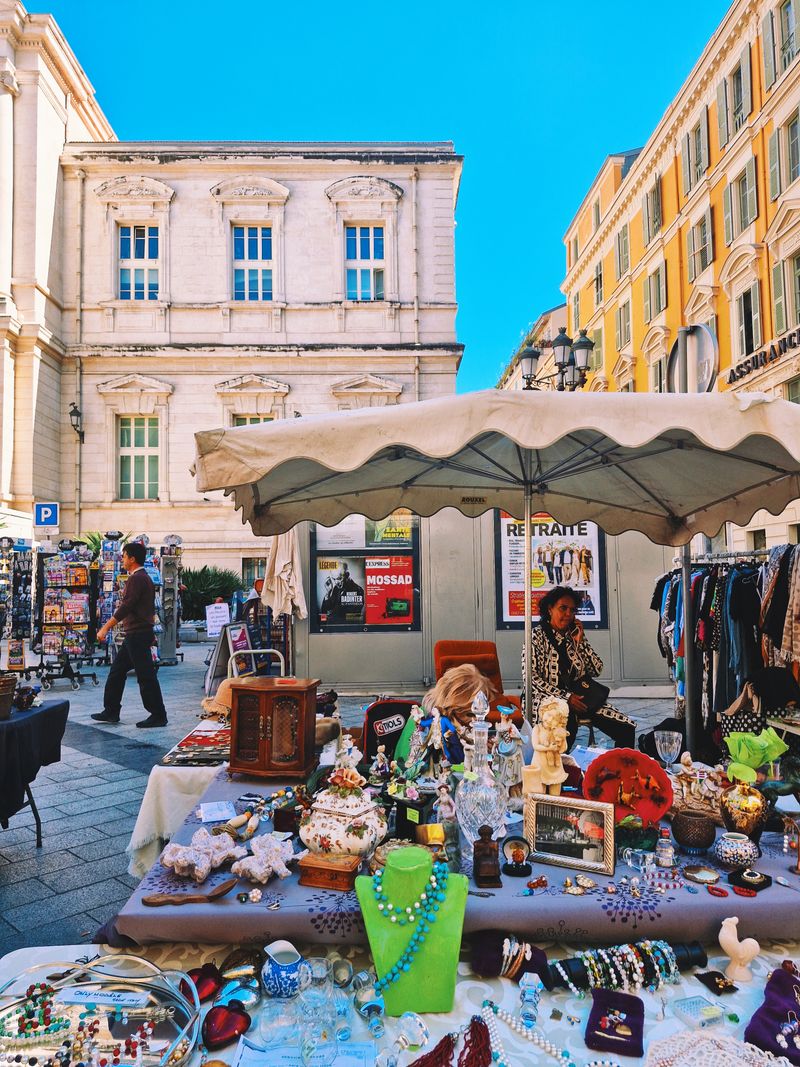 Market stalls on the Cours Saleya in Nice
