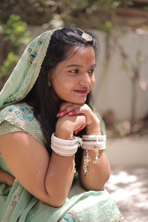 Young Woman in Traditional Indian Attire · Free Stock Photo