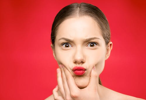 Woman With Red Lipstick