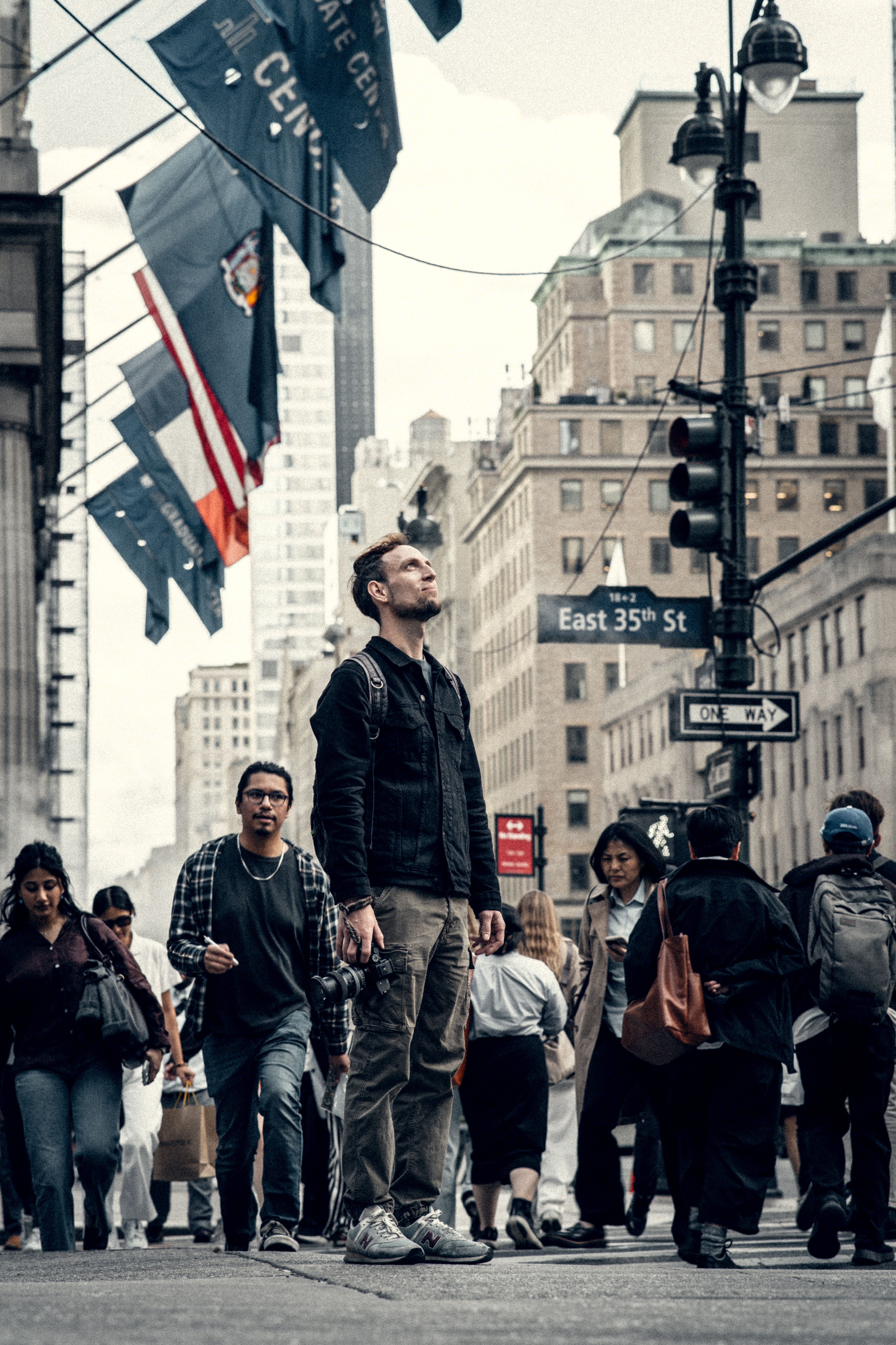 Busy New York City Street Scene with Pedestrians · Free Stock Photo