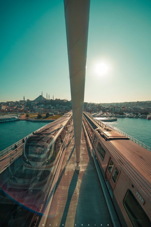 Immagine gratuita di Istanbul, mare, metro bridge