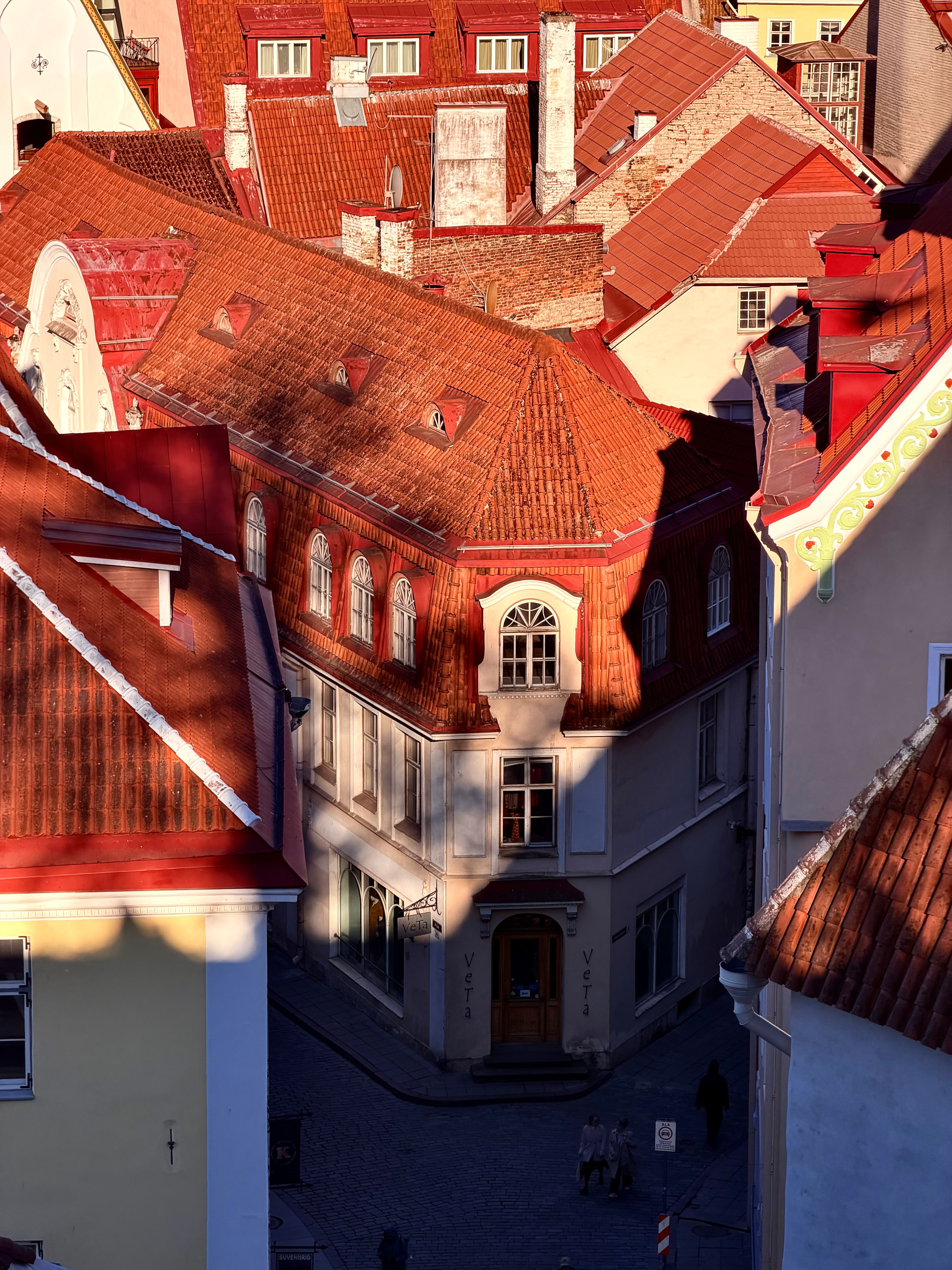 Charming Old Town Rooftops at Dusk · Free Stock Photo