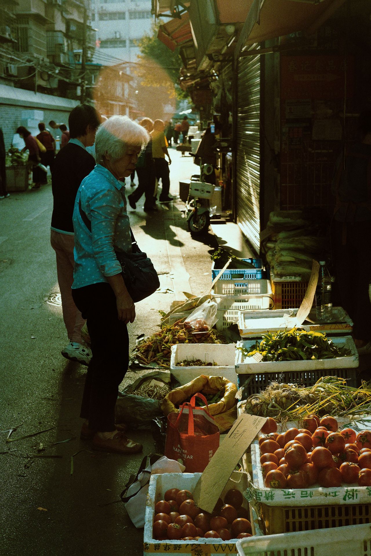 Bustling Cambodian market stalls
