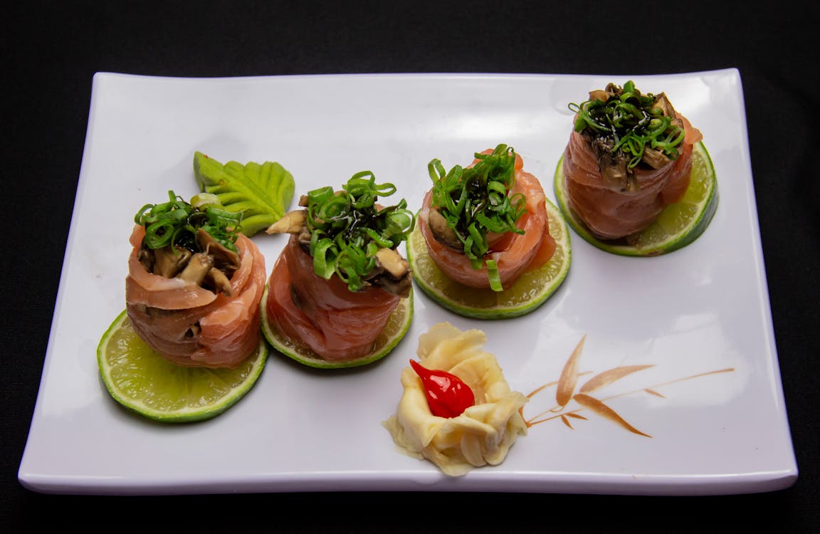 A Healthy Food On A Ceramic Plate