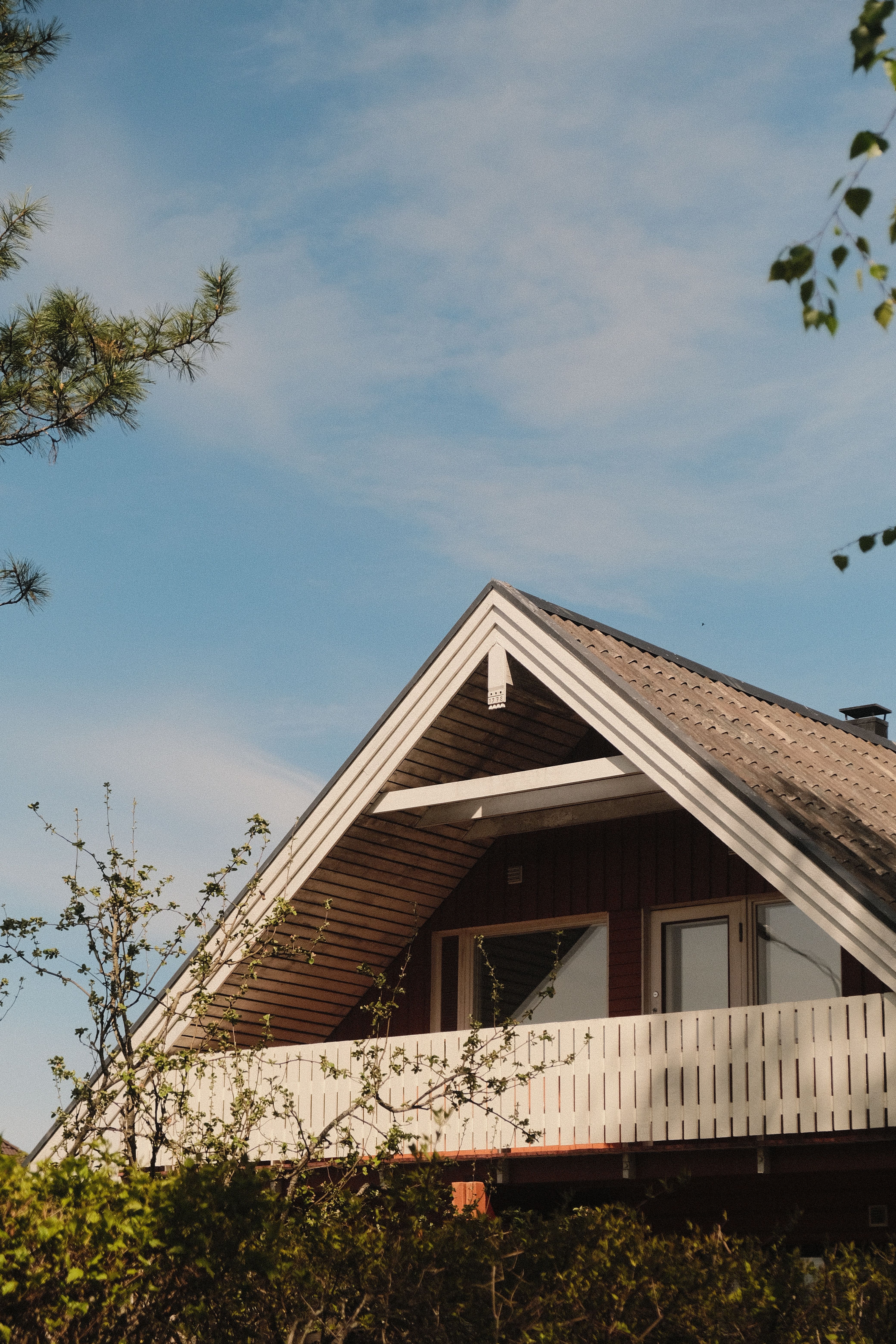 A-frame cottage in Finnish spring light