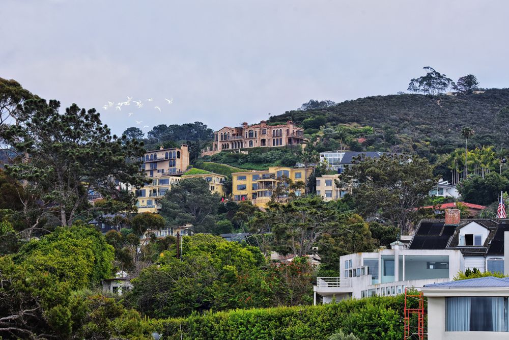 Homes along a residential street in San Diego