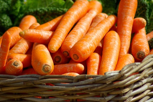 Carrots on Brown Woven Basket