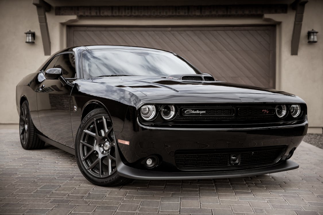 Free stock photo of black, Dodge Challenger, Hemi