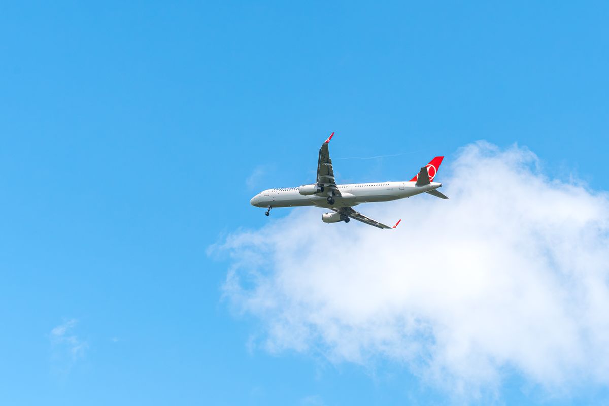 Commercial Airplane Flying in Clear Blue Sky · Free Stock Photo