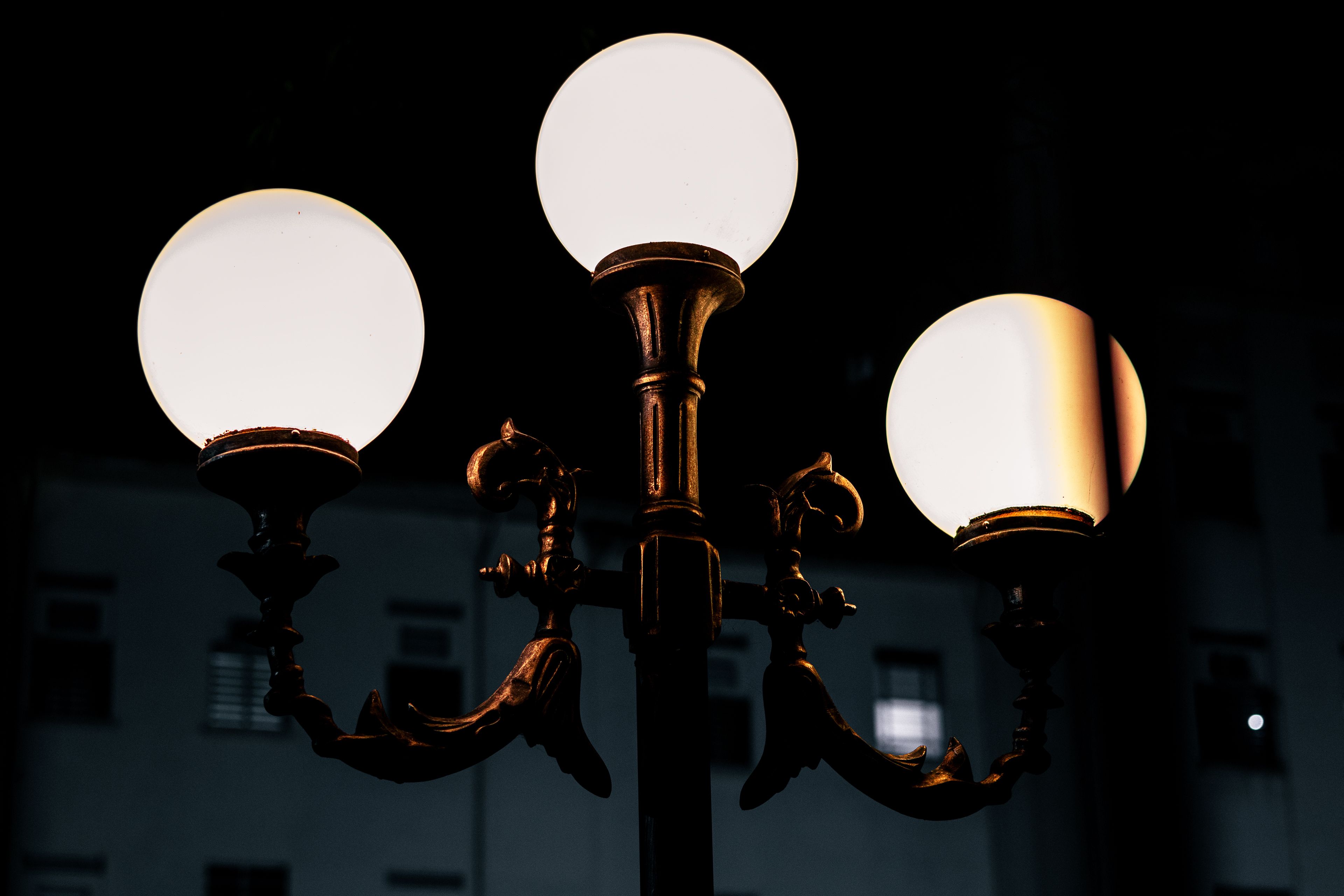 Vintage Street Lamps at Night · Free Stock Photo