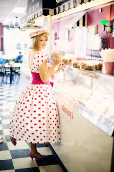 Woman in Vintage Dress