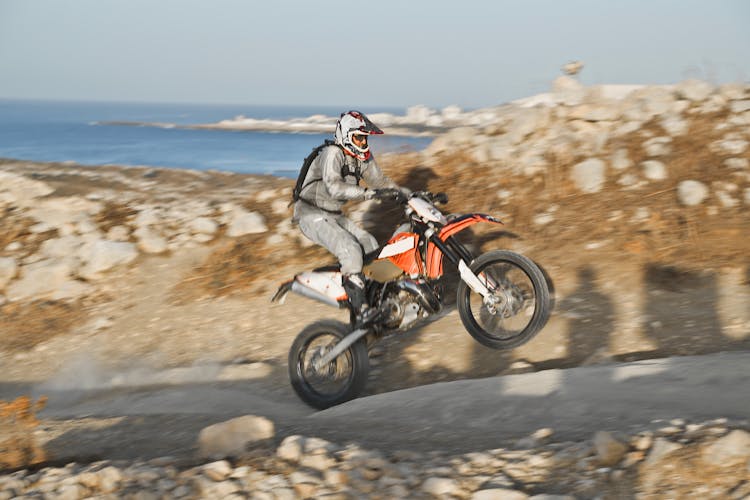 Man Riding A Dirt Bike