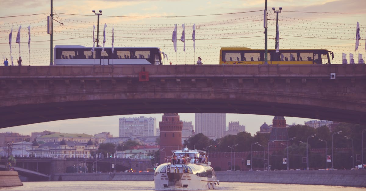 Free stock photo of big city, boat, bridge