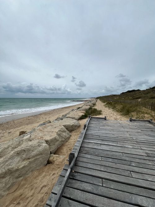 Free Explore the serene coastline and sandy beaches of Nouvelle-Aquitaine, France. Stock Photo