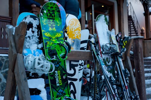 Snowboards In Verschillende Kleuren