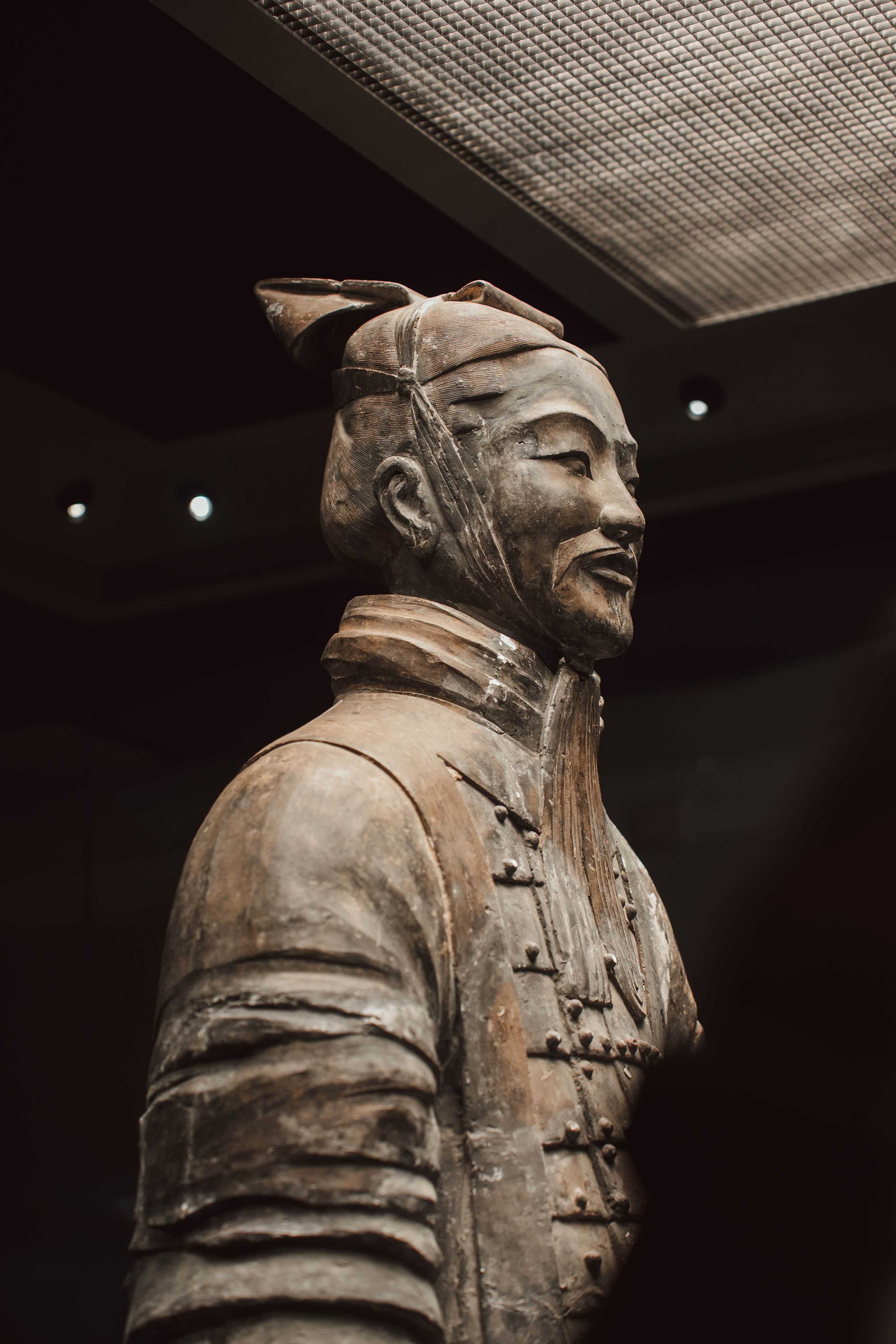 ancient warrior armor statue