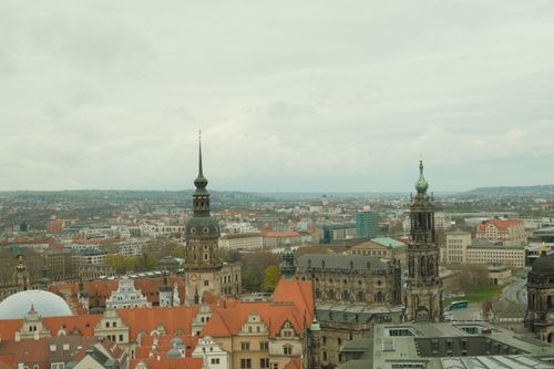 Free Explore the panoramic view of Dresden's historic architecture and vibrant cityscape from above. Stock Photo