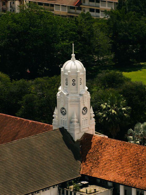 Colonial Clocktower Building Colonial Clock Tower in Kuala Lumpur Aerial View · Free Stock Photo