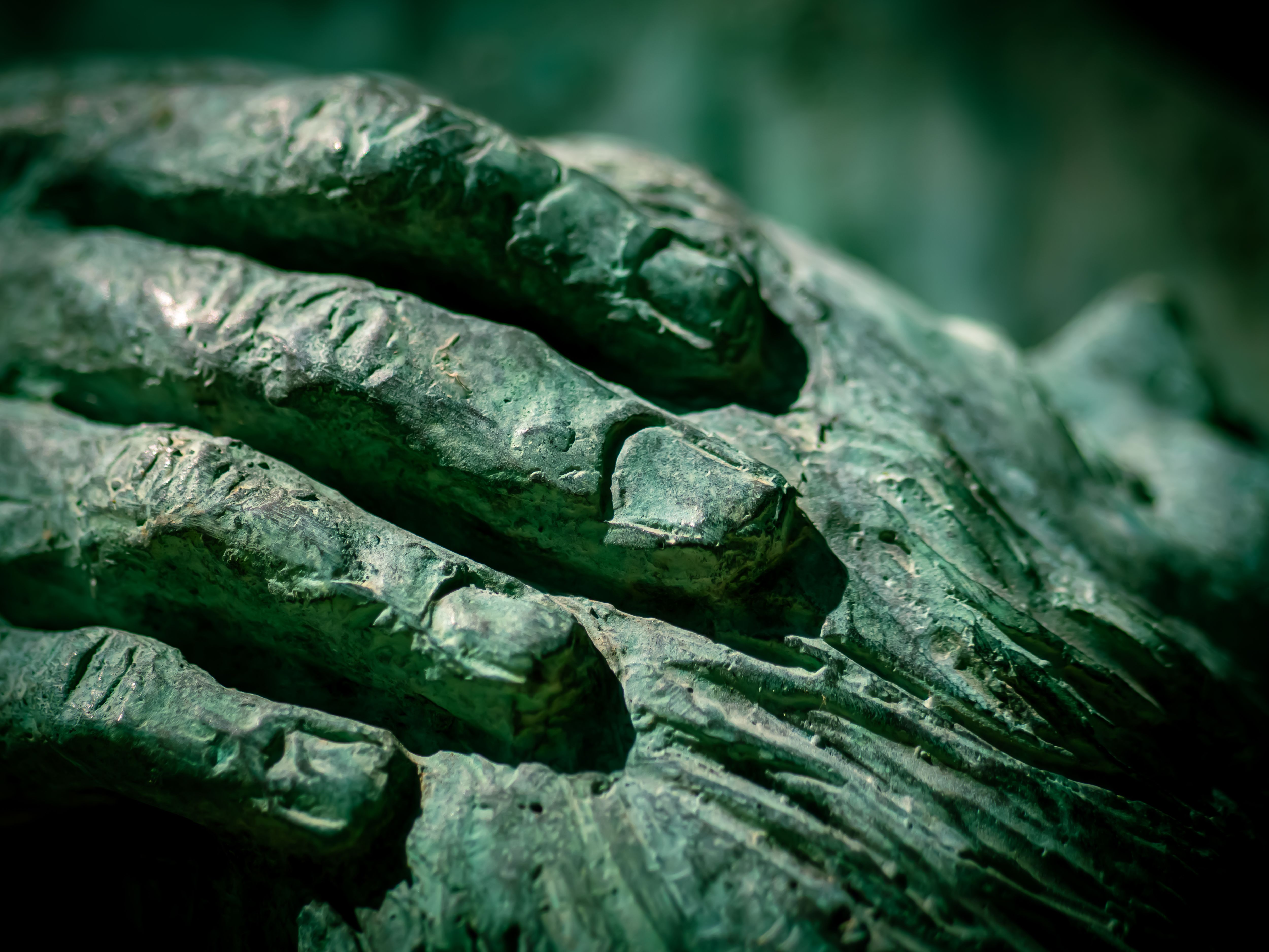 bronze patina marble detail