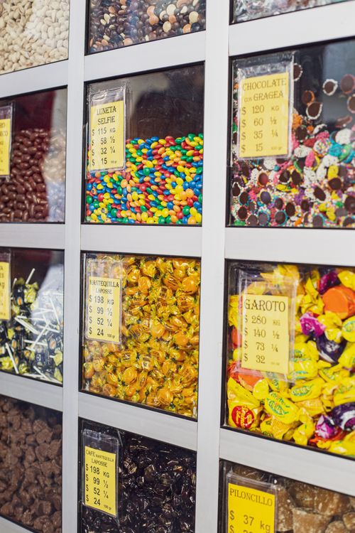 Free Vibrant assortment of candies in a traditional Ciudad de México market display. Stock Photo