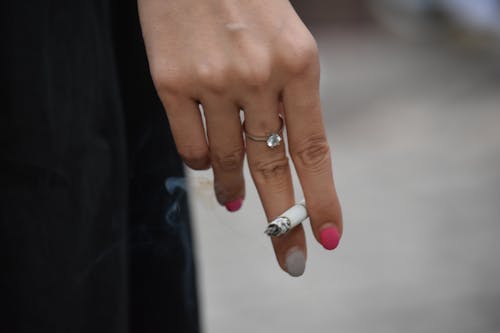 Free stock photo of cigarette, lady, smoke