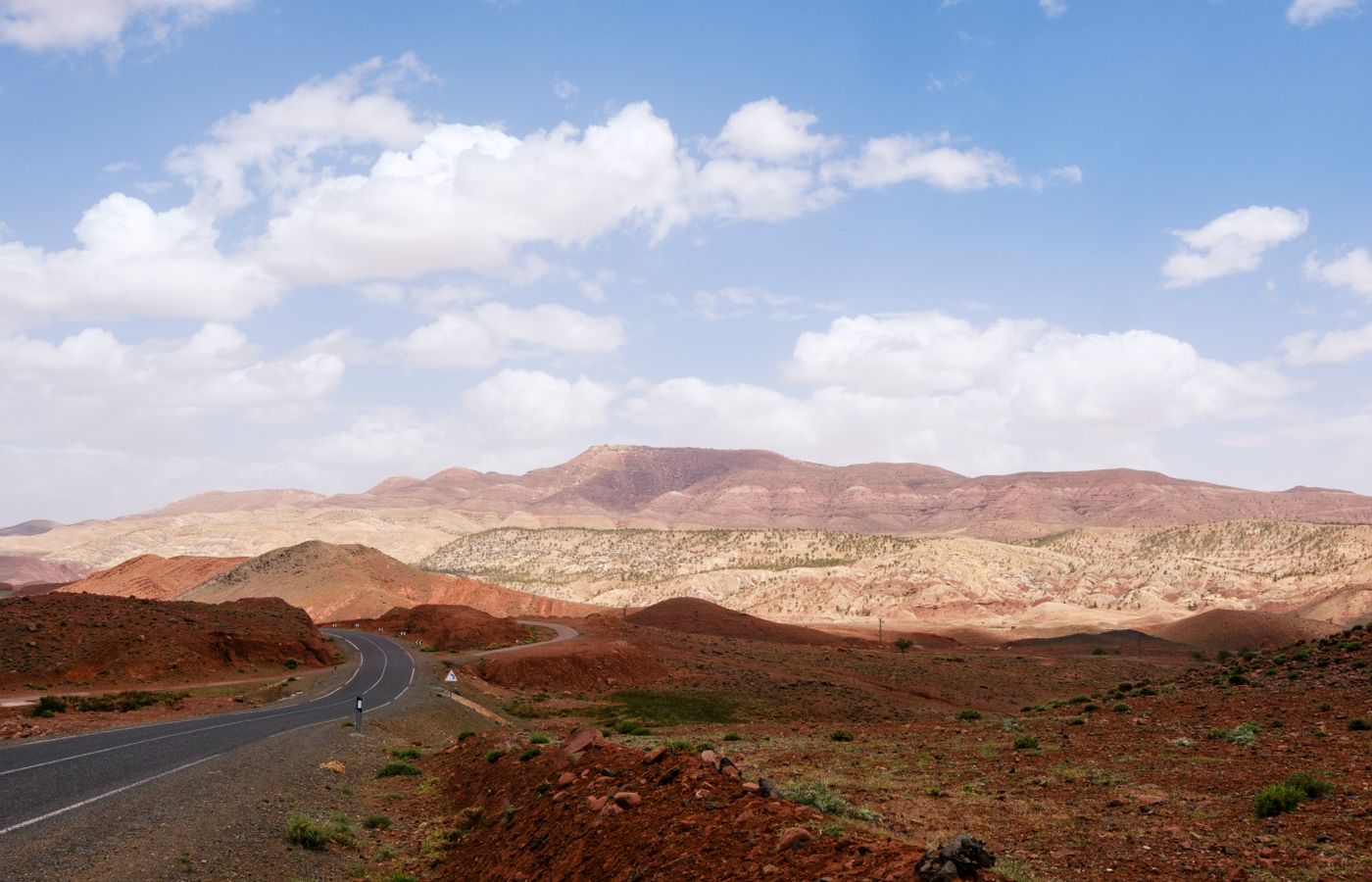 Scenic road through the Atlas Mountains connecting Marrakech with a longer Morocco journey