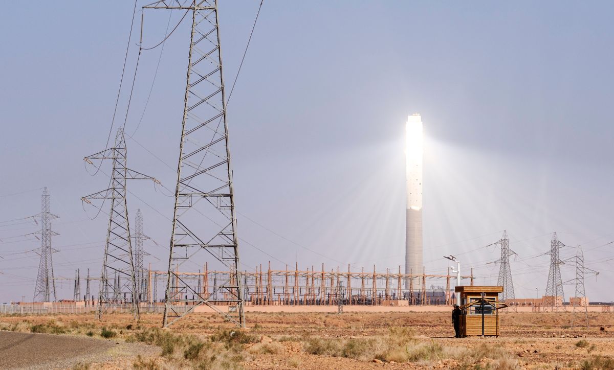 Solar power station and transmission infrastructure in Morocco