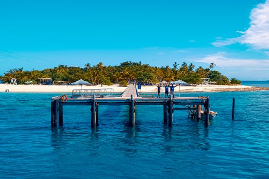 Seaplane transfer to remote atoll — Fiji