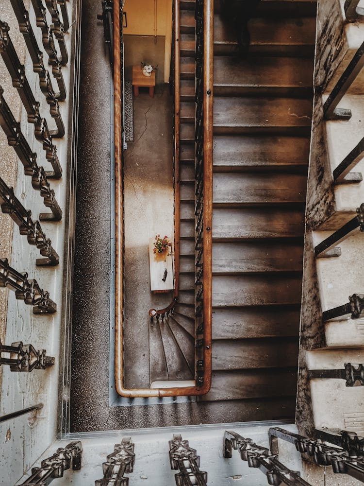 High Angle Photo Of Staircase