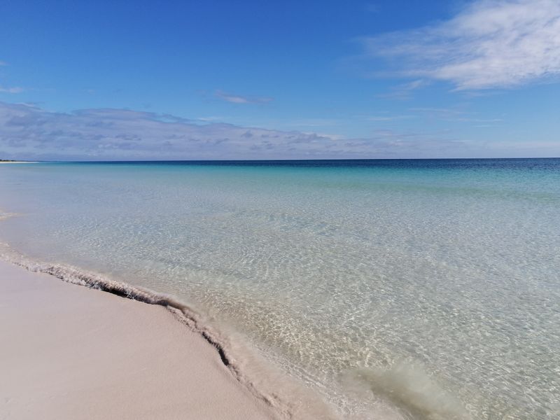 Serene beach at the Sian Ka'an reserve in Mexico