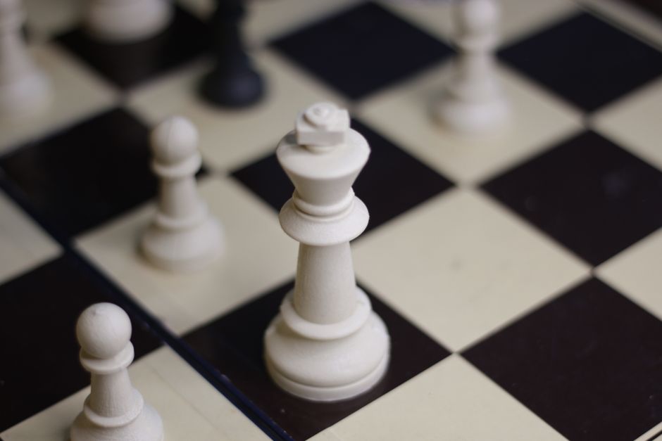 chess board pieces strategy close up