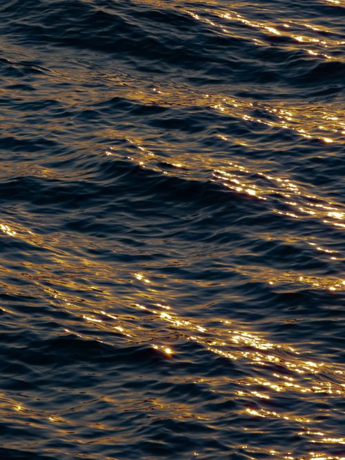 Free Mesmerizing golden sunlight reflecting on dark Bosphorus waves in Istanbul. Stock Photo