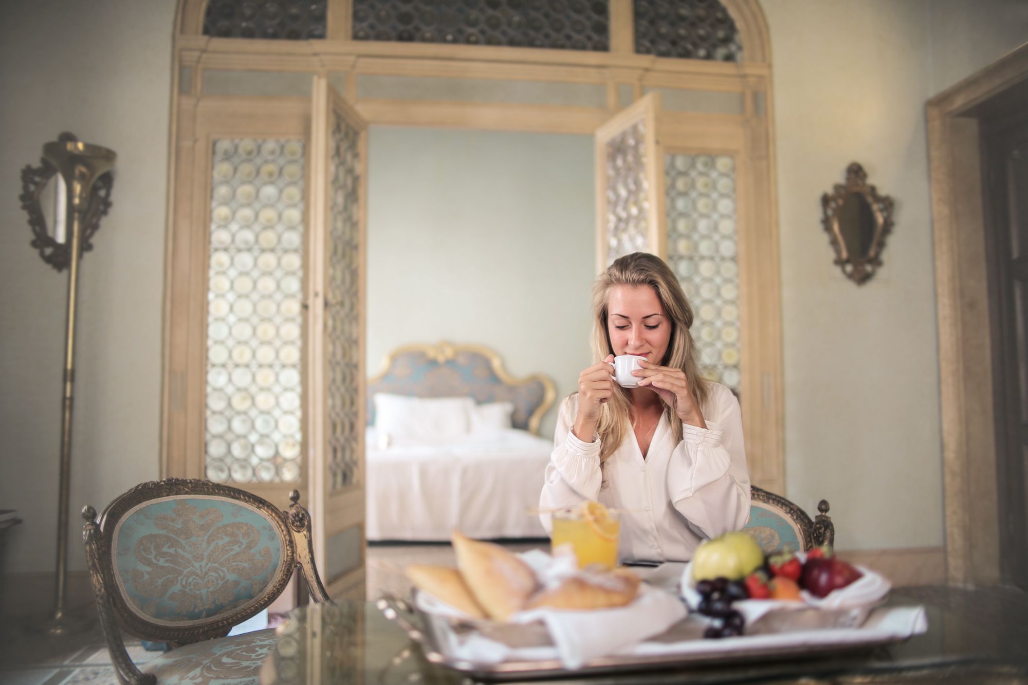 Luxury hotel breakfast