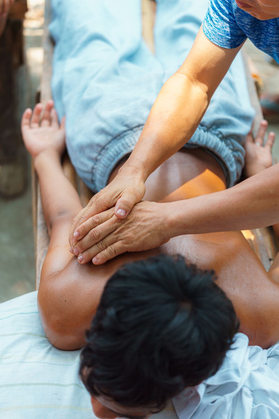 Relaxing wellness and spa treatment setting