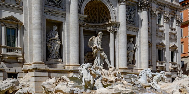 La Fontana di Trevi, en Roma