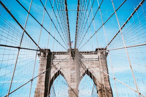 Δωρεάν στοκ φωτογραφιών με brooklyn bridge, Ηνωμένες Πολιτείες, κρεμαστή γέφυρα