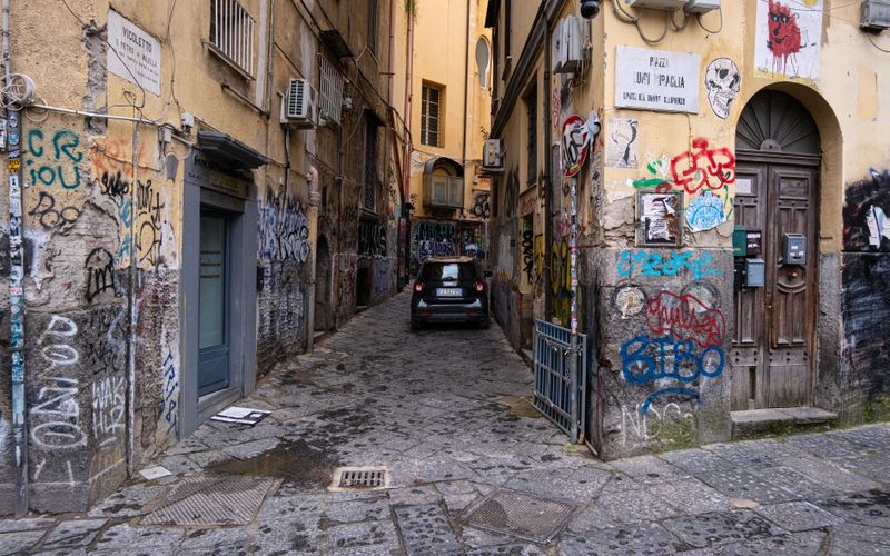 Naples Spaccanapoli historic centre street Italy