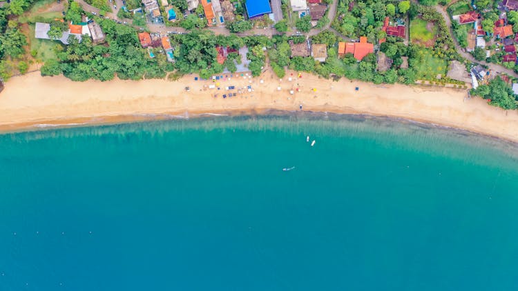 Aerial Photo Of Idyllic Beach Resort