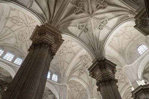 Free Explore the stunning Gothic-Renaissance architecture inside Granada Cathedral, Spain. Stock Photo
