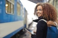 Girl in Black Coat Wearing Eyeglasses