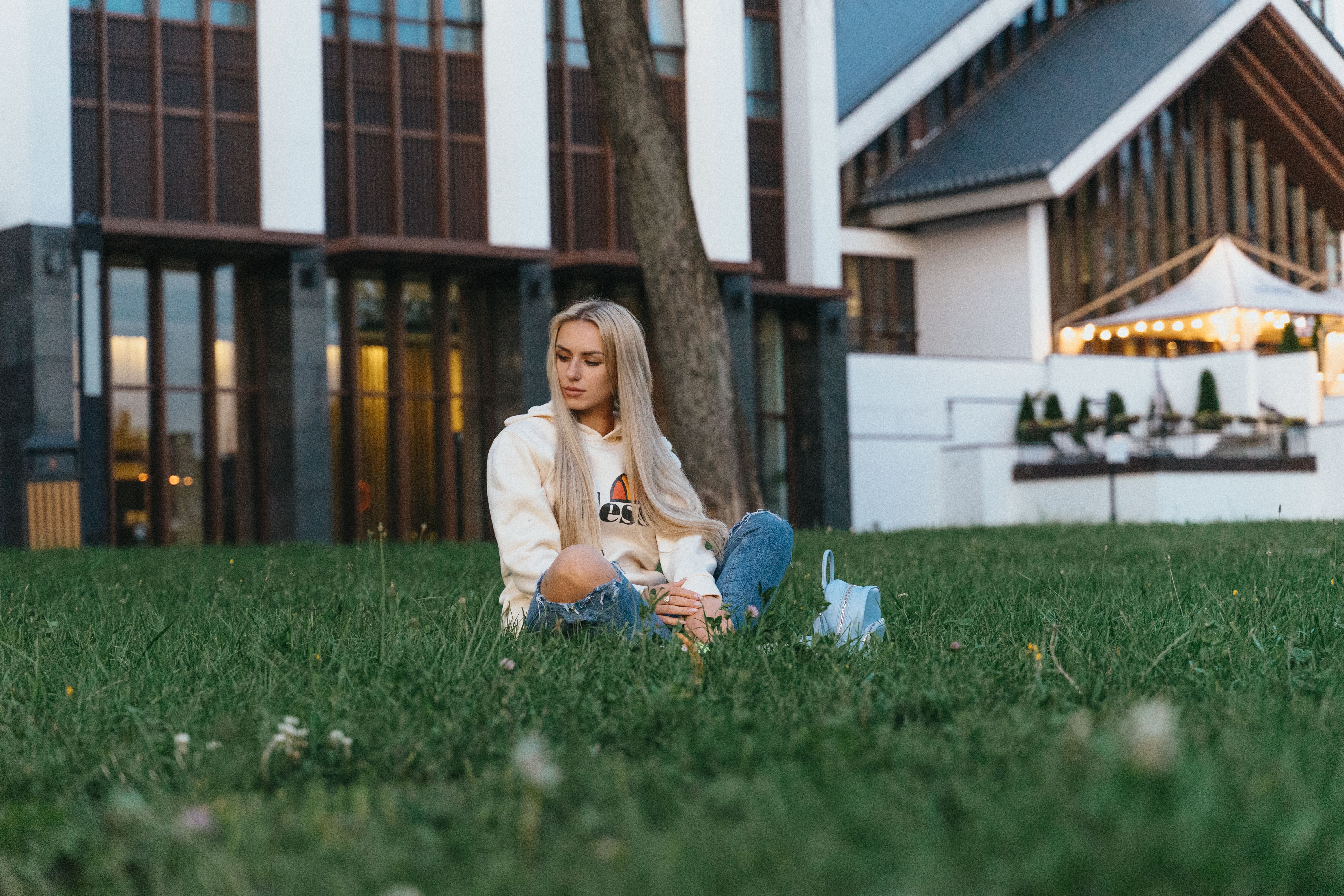 Woman Relaxing in Minsk Urban Park Setting · Free Stock Photo