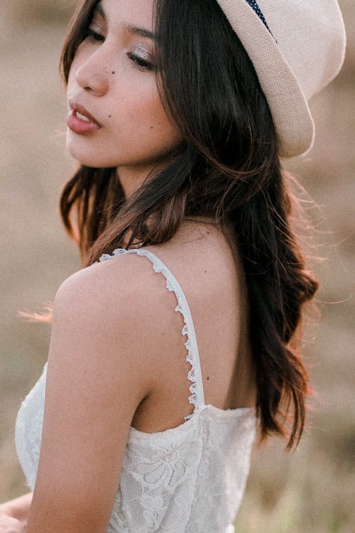 Beautiful Woman Wearing a Hat