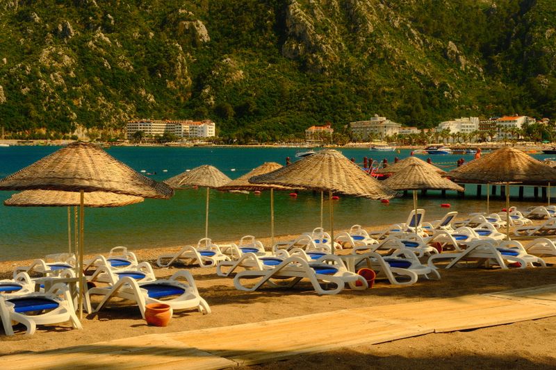 Calm beach and bay at Icmeler near Marmaris