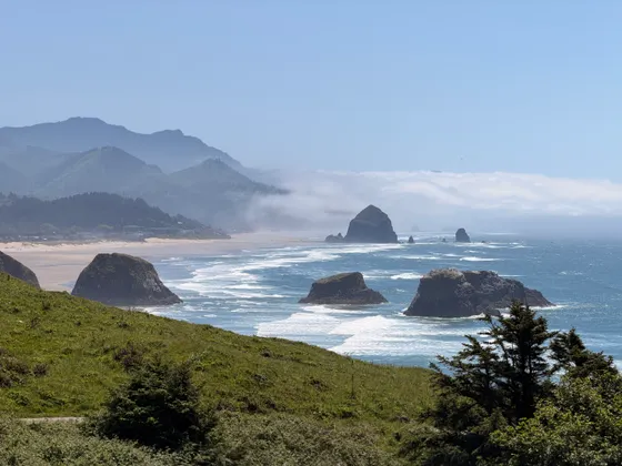 The sandstone headland and dune at Cape Kiwanda, Pacific City, Oregon
