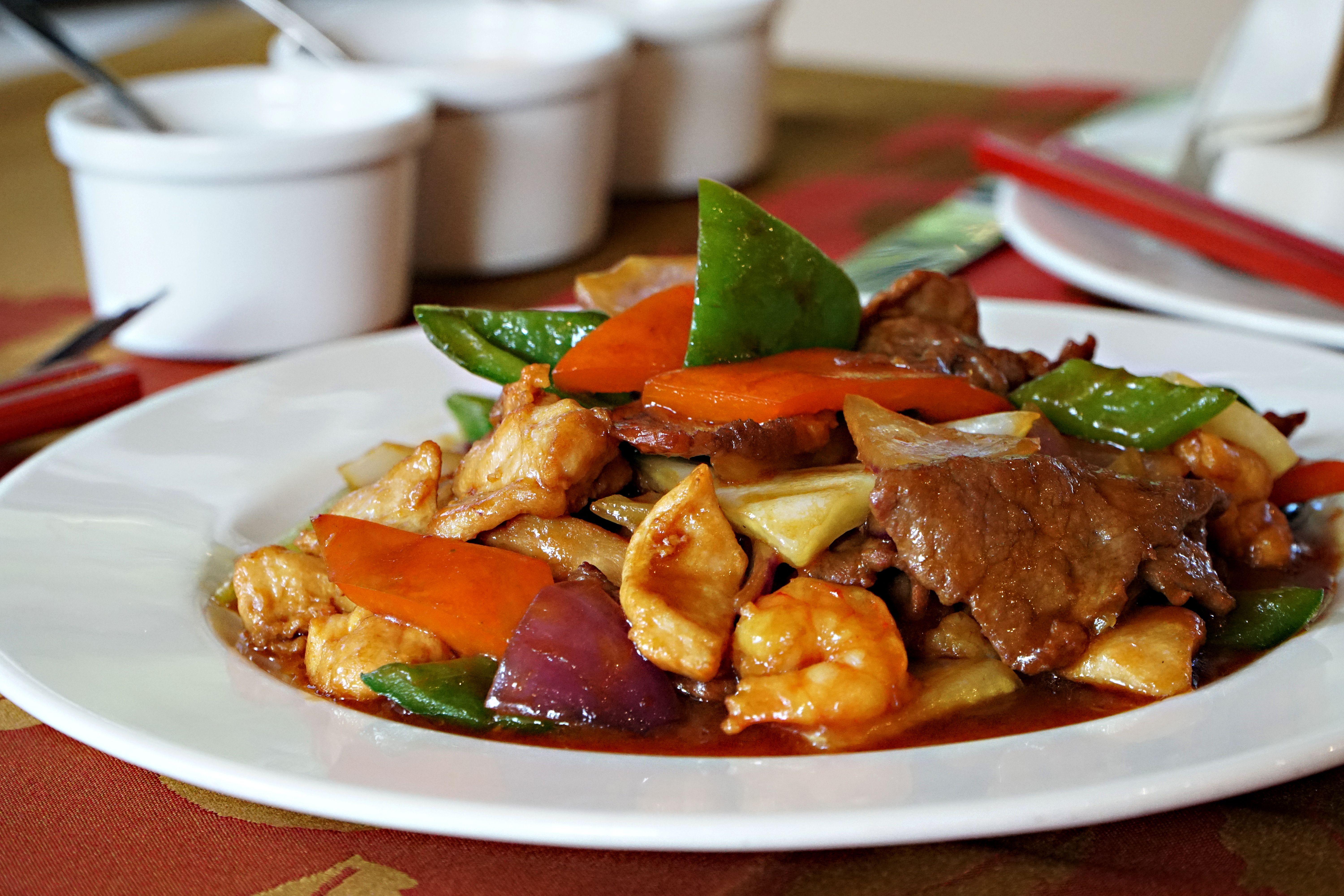 Sichuan Chow Fun over Jasmine Rice