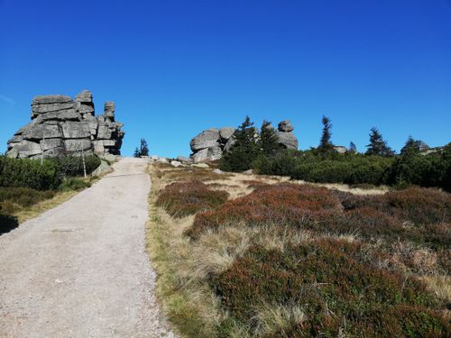 Free Explore the stunning rocky landscape of Karkonosze National Park on a clear, sunny day. Stock Photo