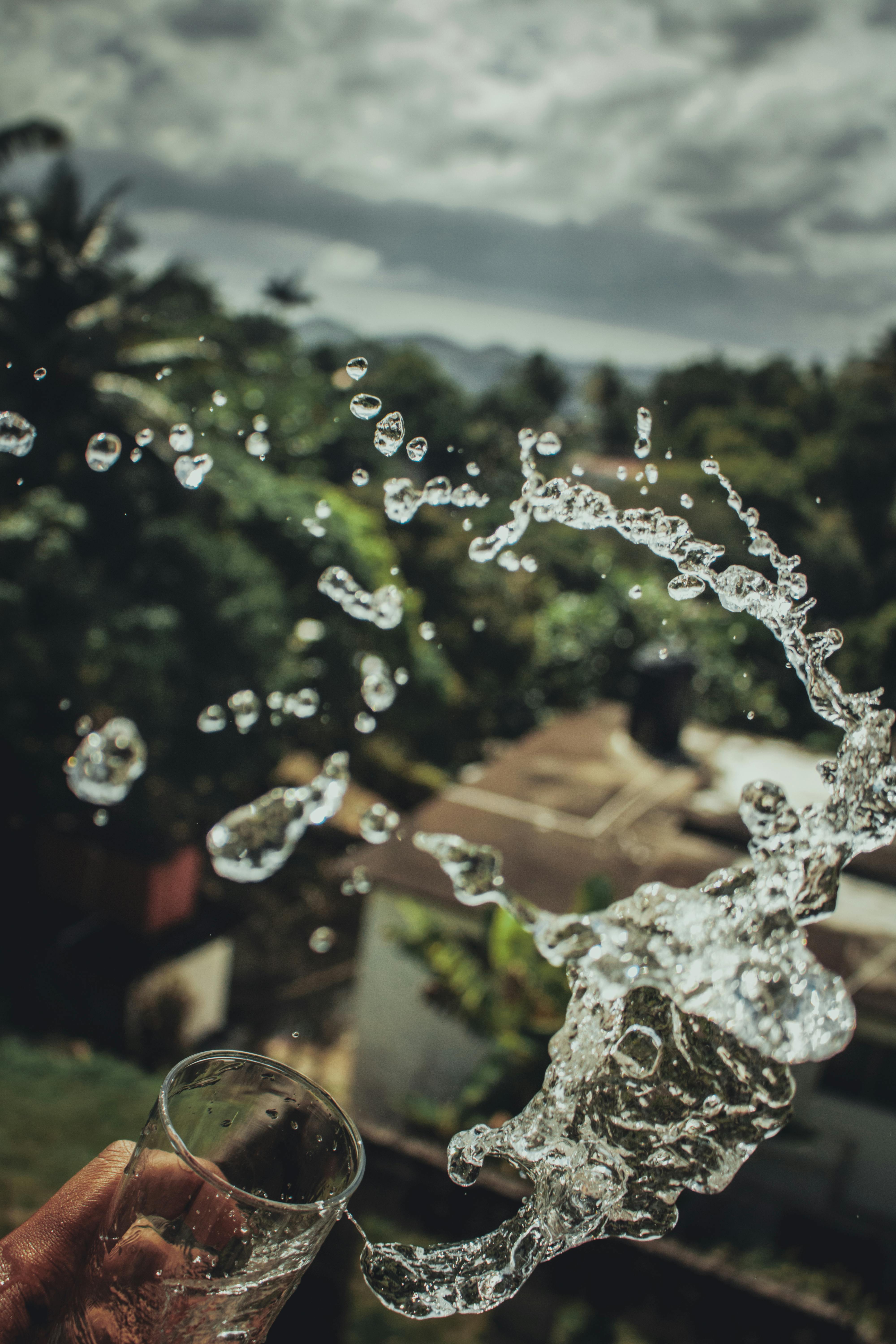 Person Throwing Glass of Water · Free Stock Photo