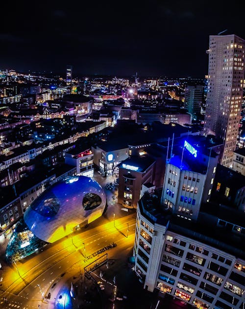 Free stock photo of city, city centre, city night