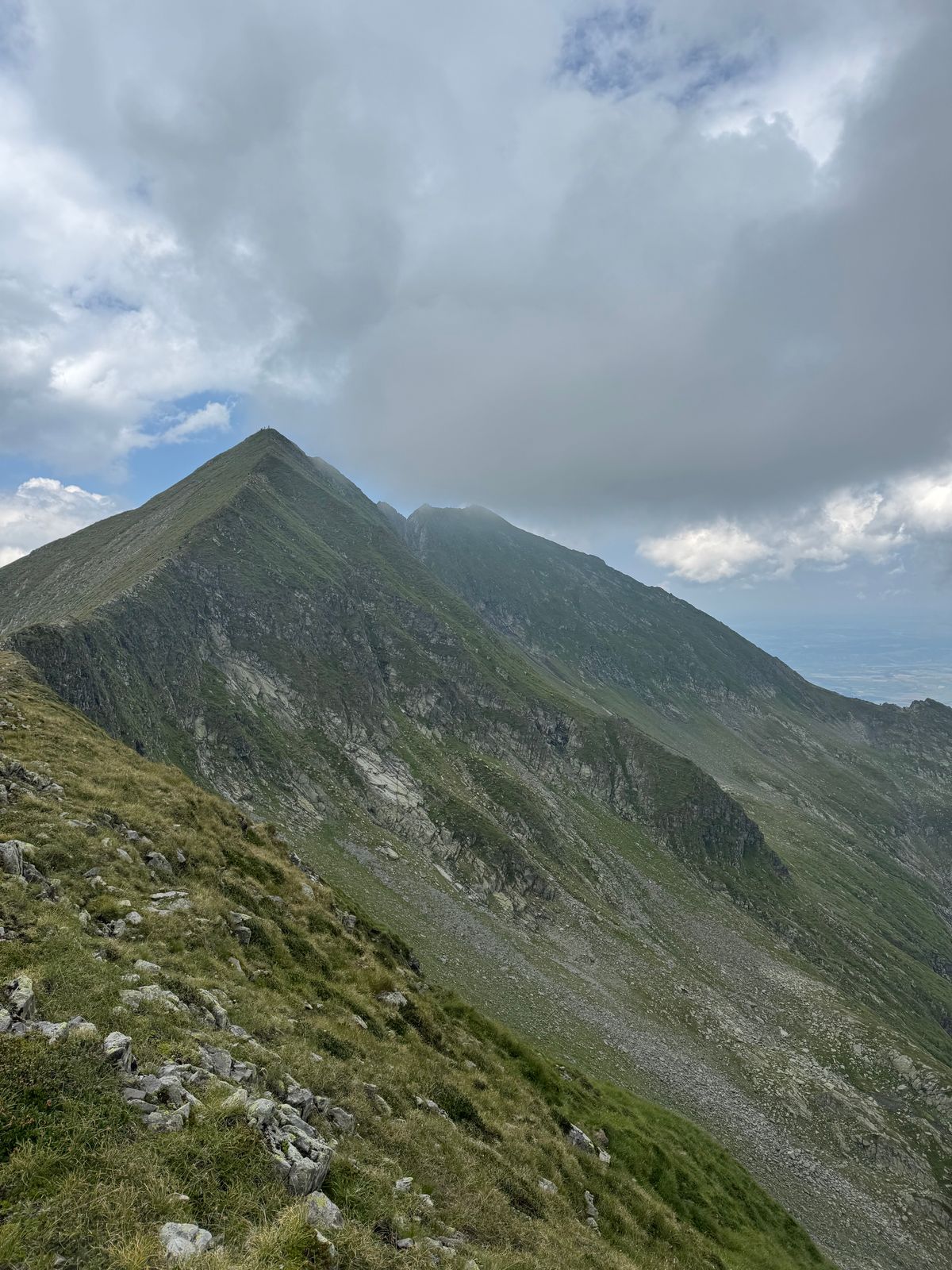 The alpine ridges of the Fagaras mountains in summer
