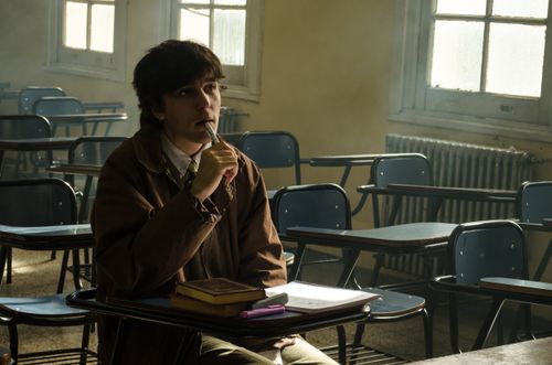 Free A student sitting thoughtfully in an empty classroom in Buenos Aires, Argentina. Stock Photo